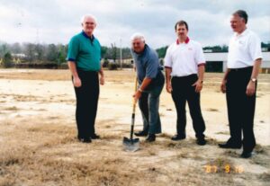 Groundbreaking ceremony at 408 Chicago Drive including Ronnie Warren, Bob Smith, Tim Smith and Doug Brisson.