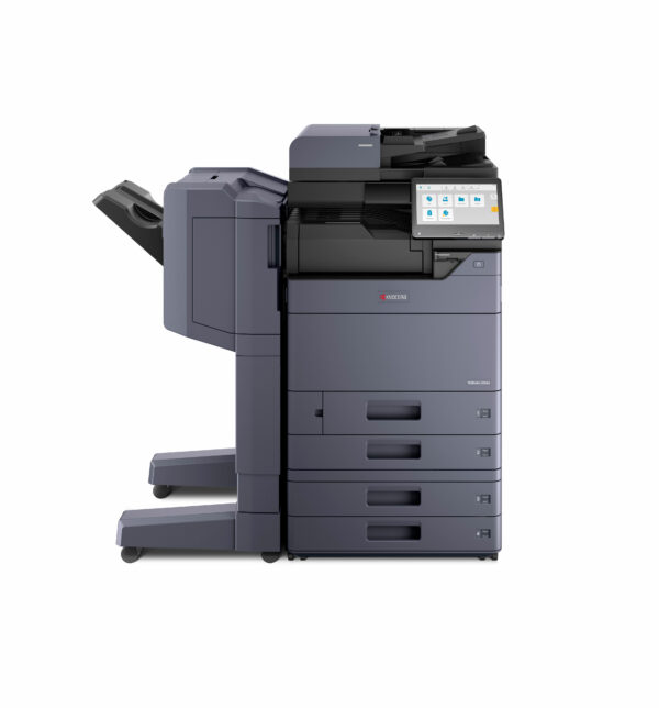 A photograph of a KYOCERA TASKalfa 5054ci color copier with an optional 1,000 sheet finisher.