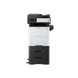 A floor standing KYOCERA ECOSYS MA4000cix color multi-function printer with 4 paper trays.